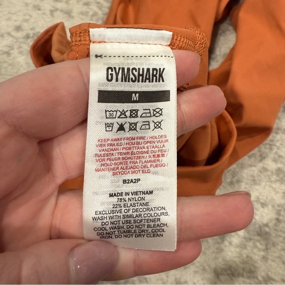 Gymshark x KK Collaboration Orange Ruched Back Leggings - Picture 5 of 10